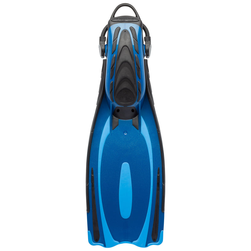 Open Box Cressi Reaction EBS Open Heel Dive Fins - Blue / Azure, Size: X-Small/Small - DIPNDIVE