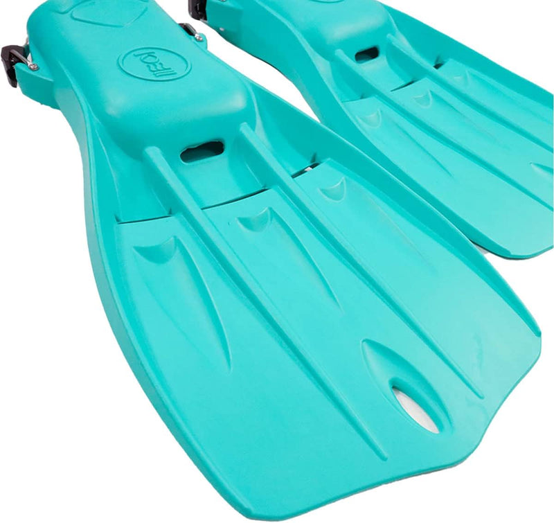 Used Fourth Element Tech Scuba Diving Fins - Aqua - Medium - DIPNDIVE