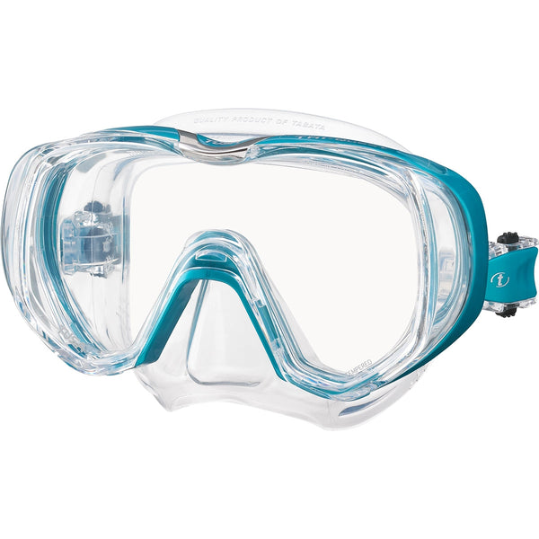Open Box Tusa M-3001 Freedom Tri-Quest Dive Mask-Ocean Green - DIPNDIVE