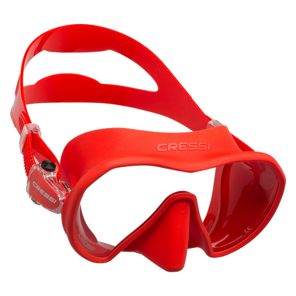 Open Box Cressi Z1 Adult Frameless Scuba Diving Mask - Red/Red - DIPNDIVE