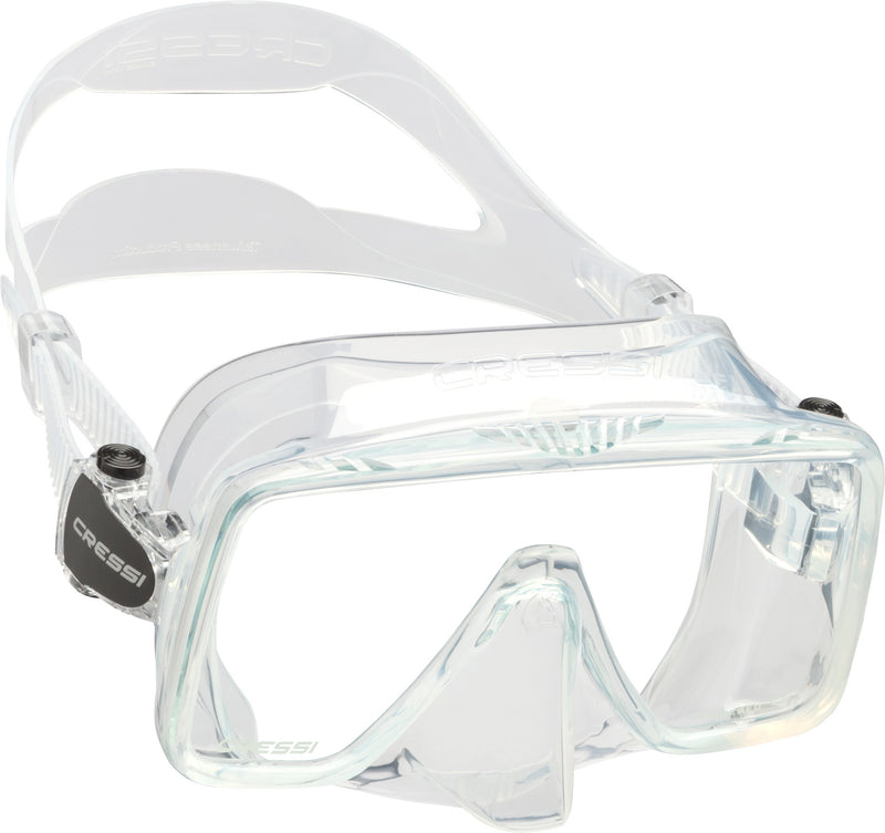 Used Cressi SF1 Squared Frameless Dive Mask - Clear - DIPNDIVE