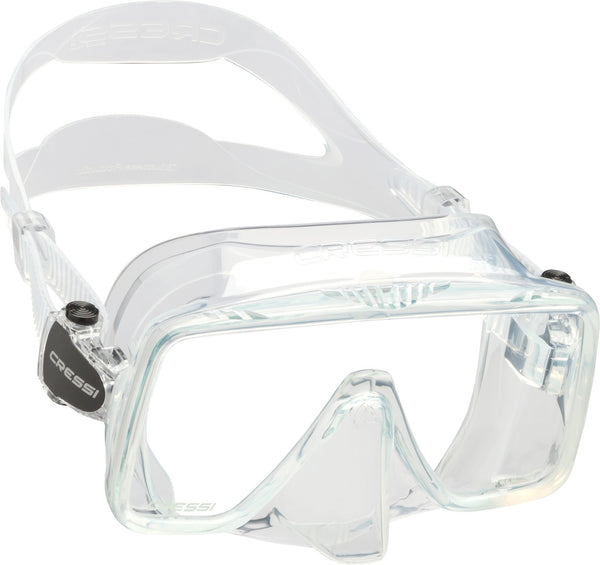 Open Box Cressi SF1 Squared Frameless Dive Mask - Clear - DIPNDIVE