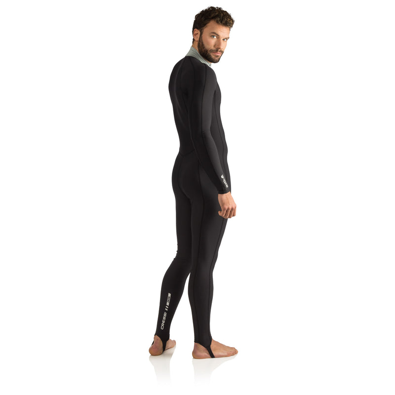 Used Cressi Skin Scuba Dive Full Suit - Black/Silver - Small - DIPNDIVE