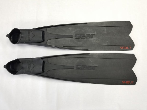 Used Seac Shout S700 Spearfishing Fins - Black - 39/40 (6.5 - 7) - DIPNDIVE