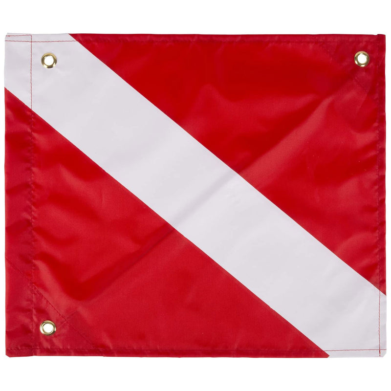 Trident 14 x 16 Inch With Stiffener and Grommets Slip On Nylon Diver Flag - DIPNDIVE