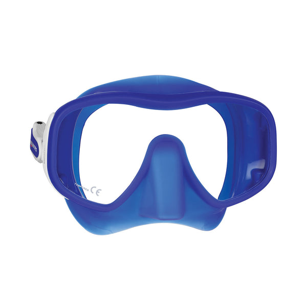 Used Mares Juno Scuba Diving Snorkeling Mask - Color: White/Blue - DIPNDIVE