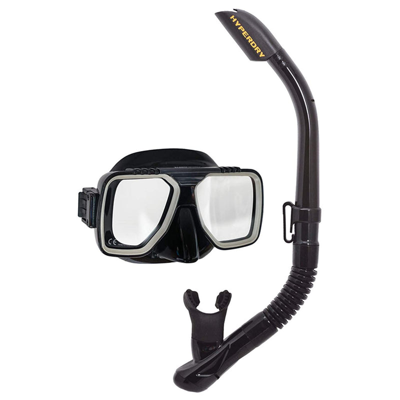 Open Box Tusa Sport Adult Liberator Mask and Snorkel Combo - Black / Black - DIPNDIVE