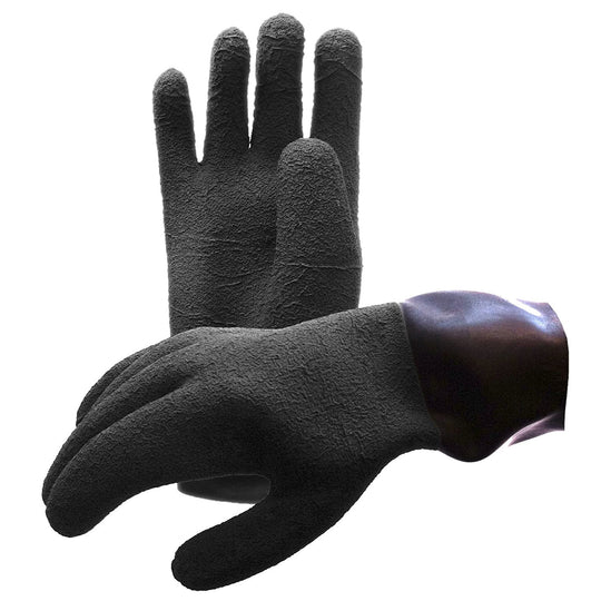 Waterproof Heavy Duty Latex Dry Gloves - DIPNDIVE