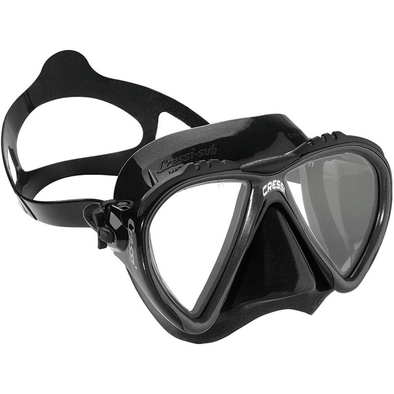 Used Cressi Lince Adult Size Scuba Mask - Black - DIPNDIVE