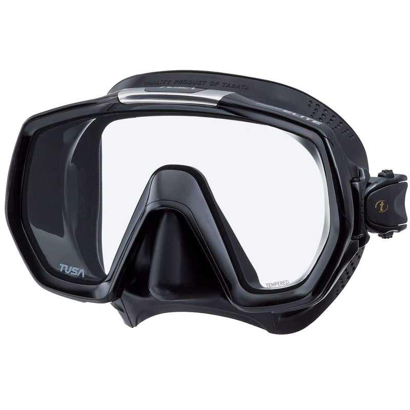 Open Box Tusa M-1003 Freedom Elite Dive Mask-Black Silicone / Black - DIPNDIVE