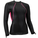 Open Box Sharkskin Womens Chillproof Long Sleeve Shirt BLK/PINK- AUS 08 - US02 - DIPNDIVE