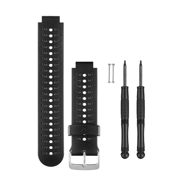 Open Box Garmin Replacement Silicone Watch Band - Black / Grey - DIPNDIVE