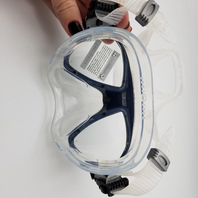 Open Box Aqua Lung Clear Skirt Micromask Mask-Black - DIPNDIVE