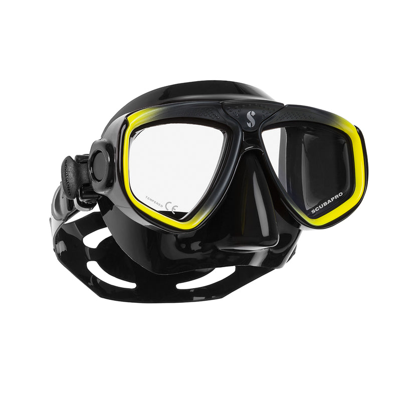 Open Box ScubaPro Zoom Evo Dive Mask Color: Yellow / Black - DIPNDIVE