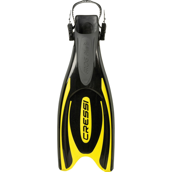 Open Box Cressi Frog Plus Open Heel Fins - Yellow-Medium/Large - DIPNDIVE
