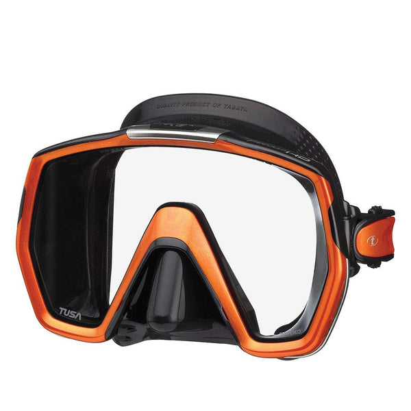 Used Tusa M-1001 Freedom HD Mask, Black/Energy Orange - DIPNDIVE