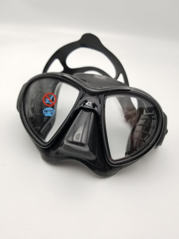 Used Cressi Air Black Scuba Mask-Black / Black - DIPNDIVE