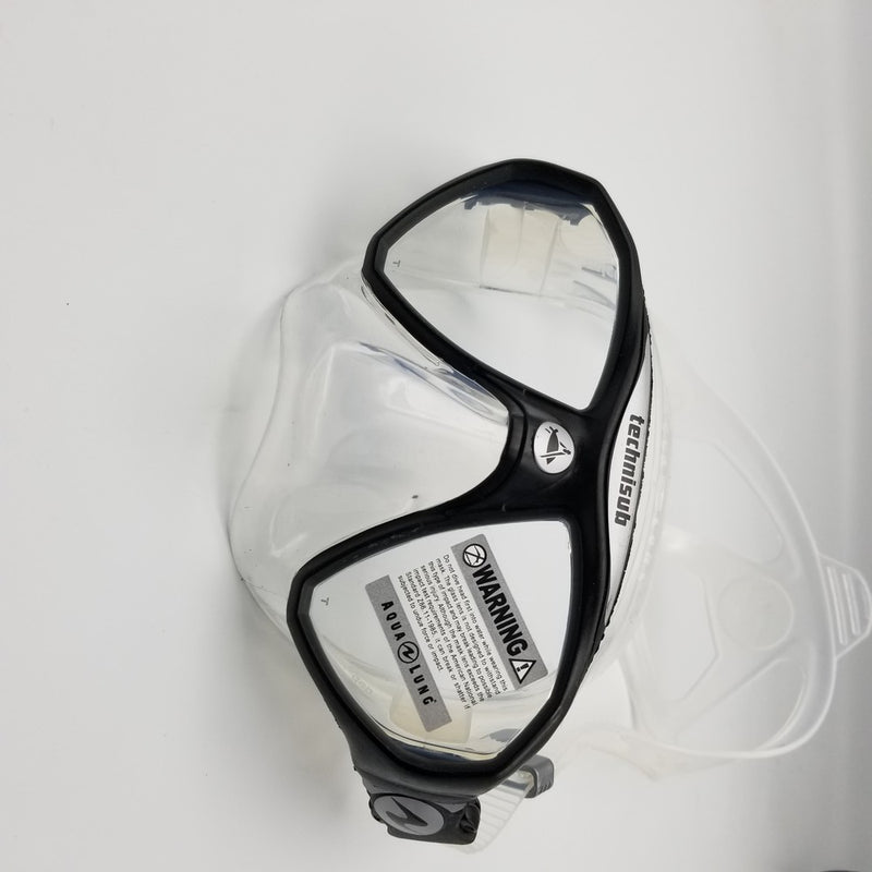 Open Box Aqua Lung Clear Skirt Micromask Mask-Black - DIPNDIVE