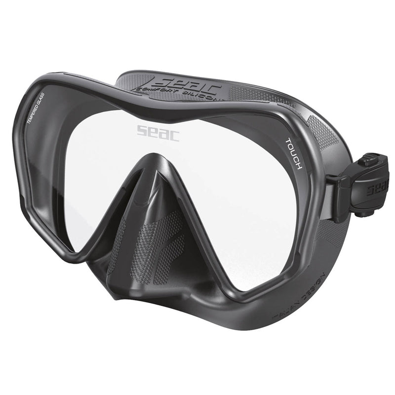 Used Seac Touch Frameless Mono Lens Dive Mask - Black - DIPNDIVE