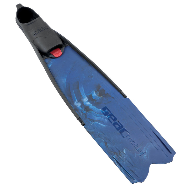 Open Box Seac Motus Camo Long Free Diving Soft and Powerful Fins for Spearfishing, Color: Blue Camouflage, Size: 4-5.5 / 36-38 - DIPNDIVE