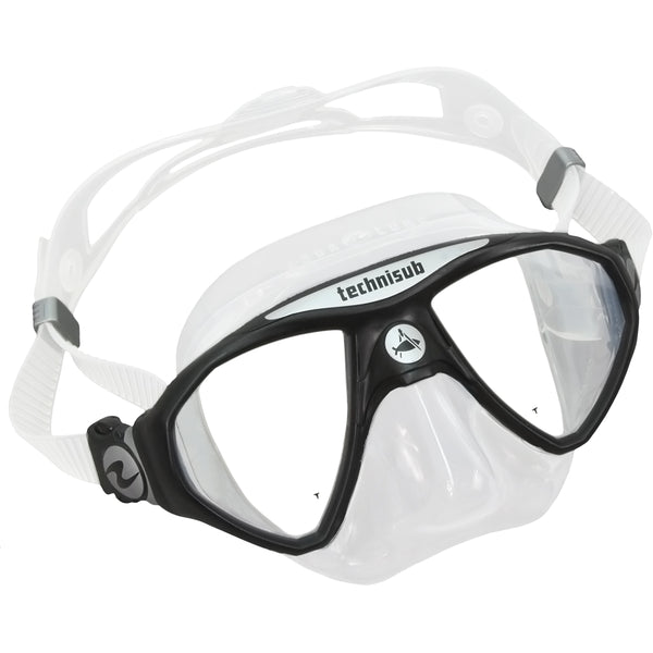 Used Aqua Lung Clear Skirt Micromask Mask-Black - DIPNDIVE