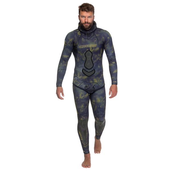 Open Box Cressi 3mm Mans 2-piece Freediving Wetsuit - Camo - Large - DIPNDIVE