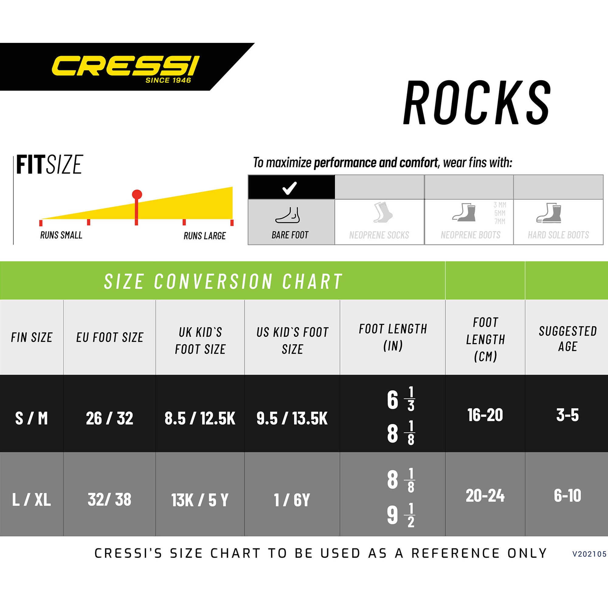 Cressi Rocks Kid Fins - DIPNDIVE