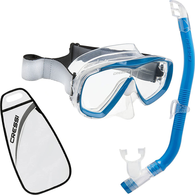 Used Cressi Estrella Jr Mask And Top Snorkel Combo Set - Aquamarine - DIPNDIVE