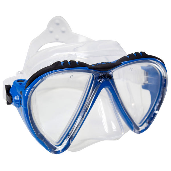 Open Box Cressi Lince Adult Size Scuba Mask, Blue - DIPNDIVE