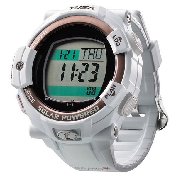 Tusa DC Solar Link Dive Computer - White/Rose gold (Open box) - DIPNDIVE