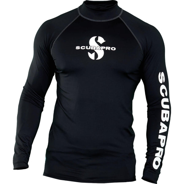 Used ScubaPro Men's UPF 50 Long Sleeve Rash Guard - X-Large - Black - DIPNDIVE