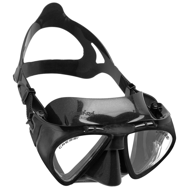 Used Cressi Penta+ Scuba Dive Mask - Black /Black - DIPNDIVE
