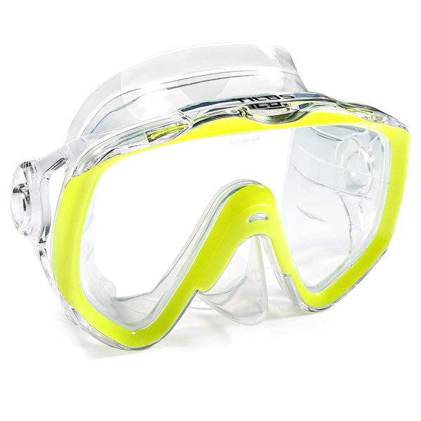 Open Box Tilos Junior Titanica Dive Mask - Yellow - DIPNDIVE