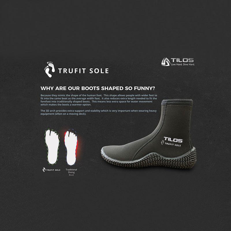 Used Tilos 3mm Beach Boot Trufit Sole-8 - DIPNDIVE