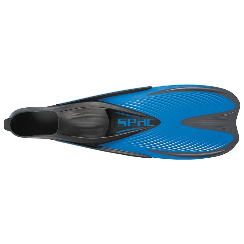 Used Seac Speed Full Foot Lightweight Fins, Blue, Size: 38-39 EU - DIPNDIVE