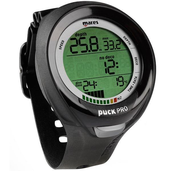 Open Box Mares Puck Pro Plus Scuba Dive Computer-Black / Black - DIPNDIVE