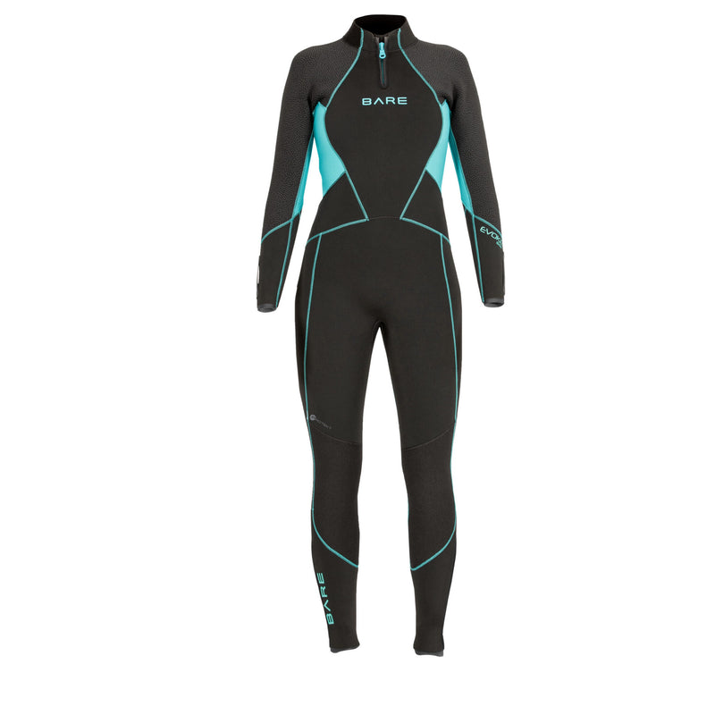 Open Box Bare 5mm Womens Evoke Full Wetsuit - 2021 - Aqua - 06 - DIPNDIVE