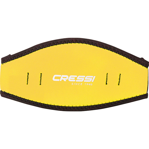 Open Box Cressi Neoprene Mask Strap Cover Accessory-Yellow - DIPNDIVE