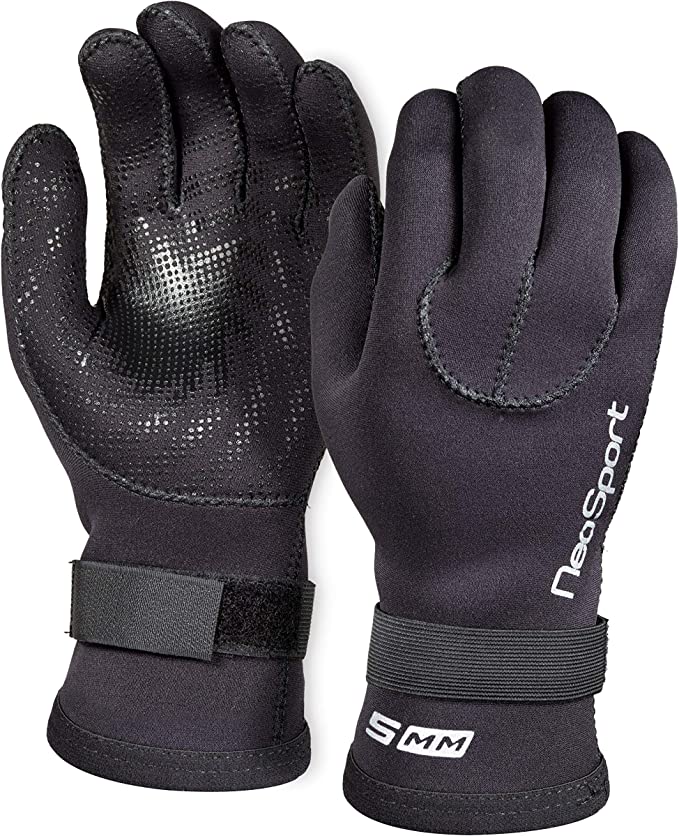 Open Box NeoSport 5mm Five Finger Scuba Diving Gloves - Medium - DIPNDIVE