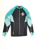 Used ScubaPro Women's 1.5mm Everflex Long Sleeve Rash Guard, Teal, Medium - DIPNDIVE