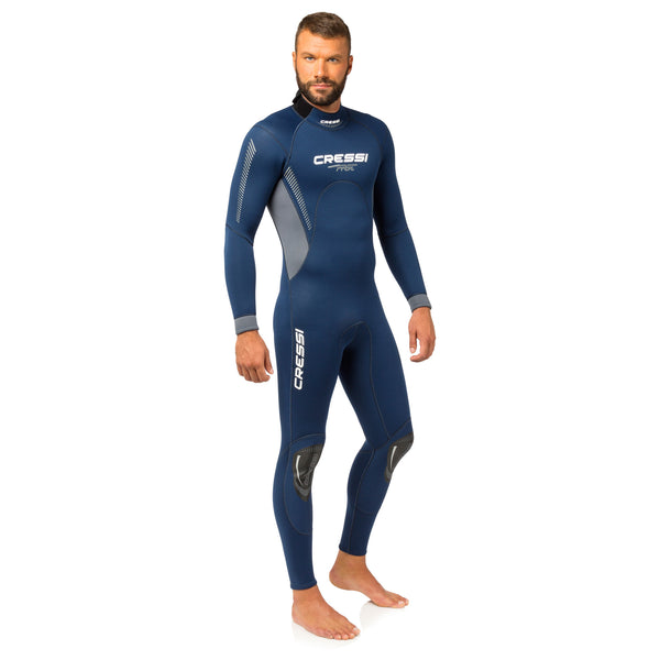 Open Box Cressi 3mm Mens Fast Full Wetsuit Back-Zip, Size: X-Large - DIPNDIVE