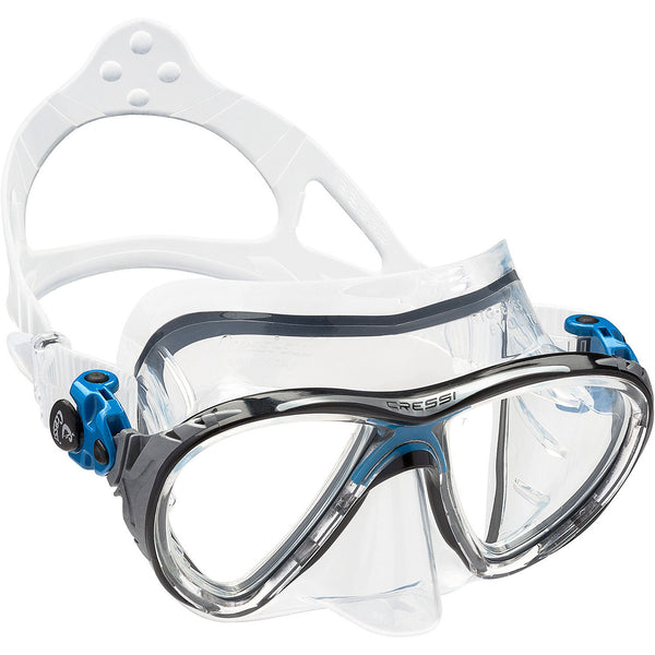 Used Cressi Big Eyes Evolution Adult Size Scuba Mask - Blue / Clear - DIPNDIVE