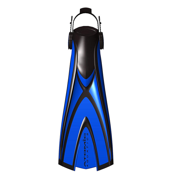 Used Atomic Aquatics X1 Blade Open Heel Dive Fins - Blue, Size XLG(M:10.5-11.5	W:12-14) - DIPNDIVE