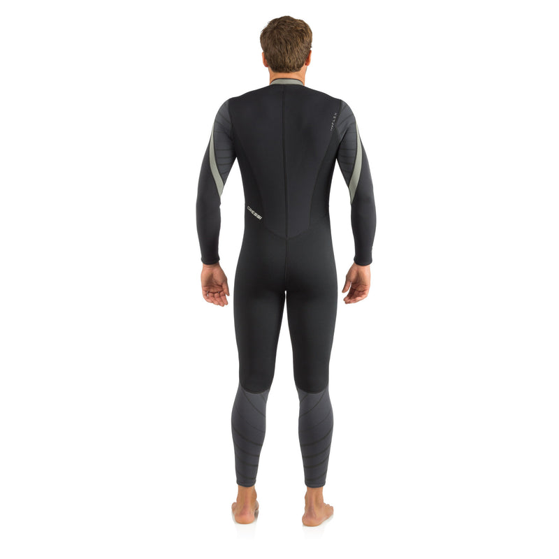 Open Box Cressi 2.5mm Mens Bahia Flex Front-Zip Full Wetsuit, Black / Grey, Size: XX-Large - DIPNDIVE