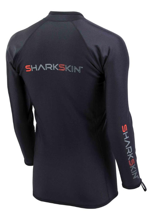 Open Box Sharkskin Mens Chillproof Long Sleeve Full Zip Shirt-3XLG-Black - DIPNDIVE