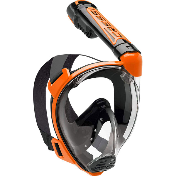 Used Cressi Duke Dry Full Face Mask-Black / Orange Medium / Large - DIPNDIVE