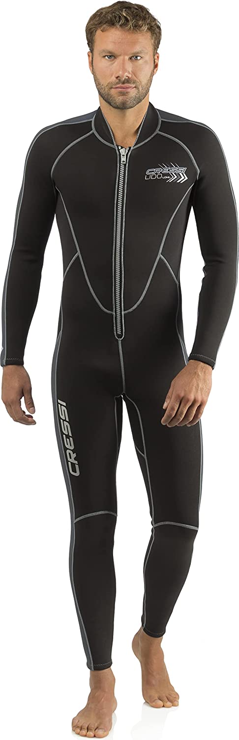 Open Box Cressi 2mm Mens Lido Long Full Front Zip Wetsuit, Size: Large - DIPNDIVE