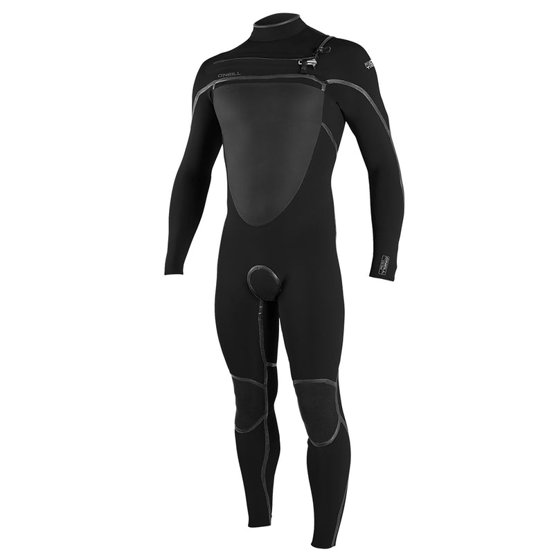 Used O'Neill Psycho Tech 4/3 mm Chest Zip Full Wetsuit - Black / Black, Size: Medium - DIPNDIVE