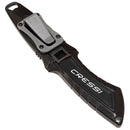 Open Box Cressi Lima Stainless Steel Scuba Dive Knife-Black - DIPNDIVE