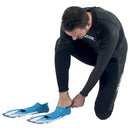 Used Seac Men's Team Snorkeling Swim Fins - Blue, Size: 8-9.5 - DIPNDIVE